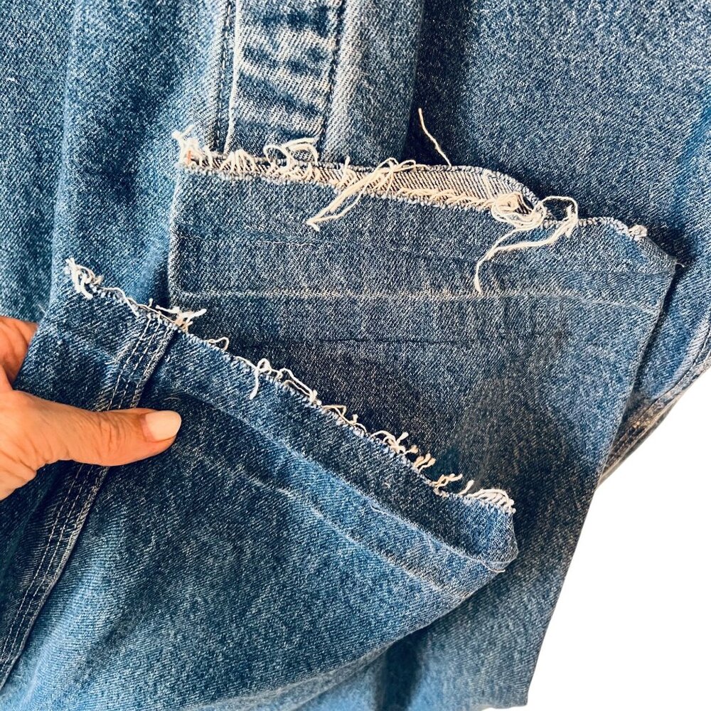 Vtg Pointer Denim Bib Overalls USA Size 36 Workwear Straight Leg Farmer 18916 - Picture 9 of 16